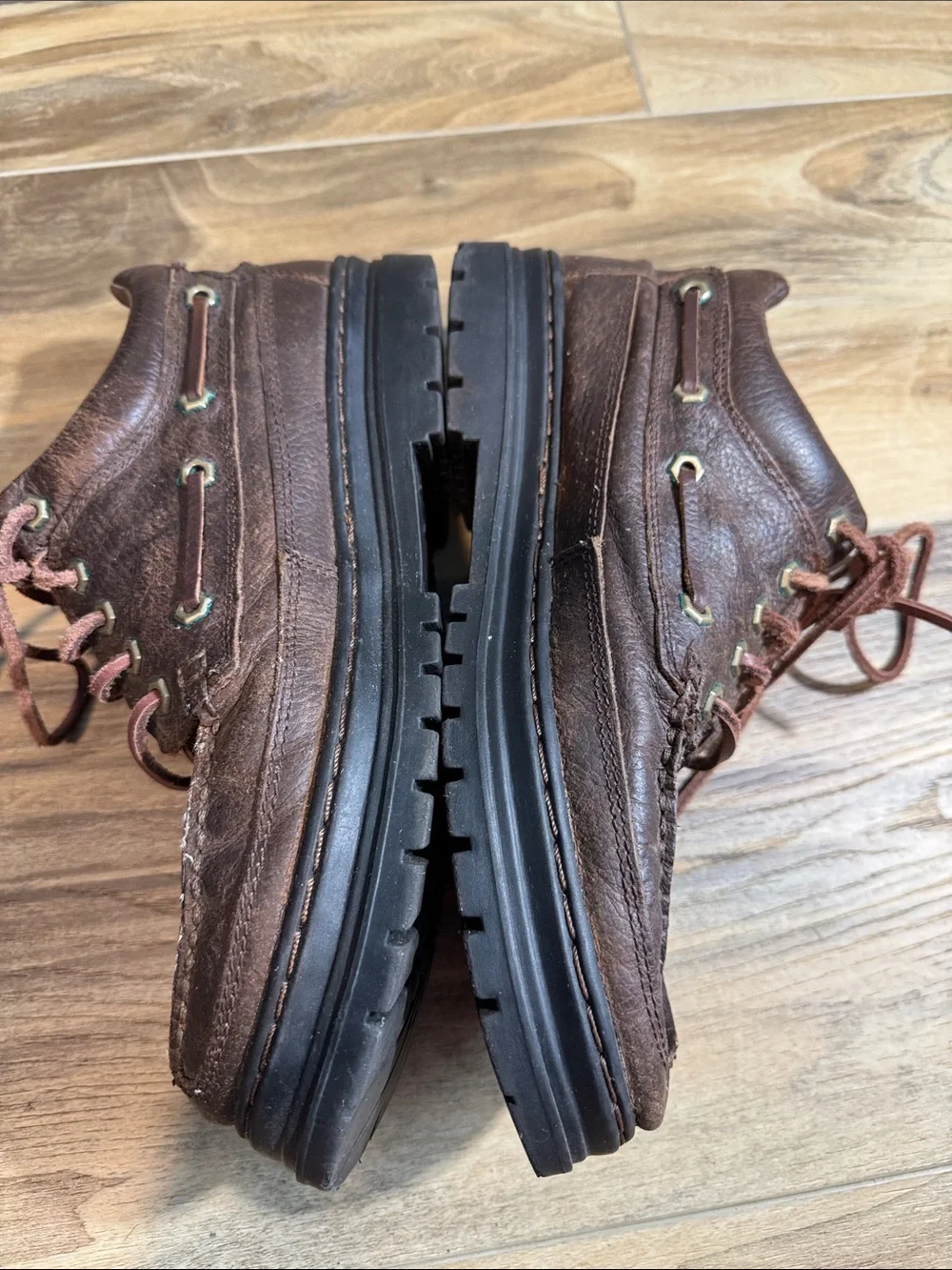 Justin Men's Leather Boat Shoe | Size 10.5 M | Brown | Pre-Owned